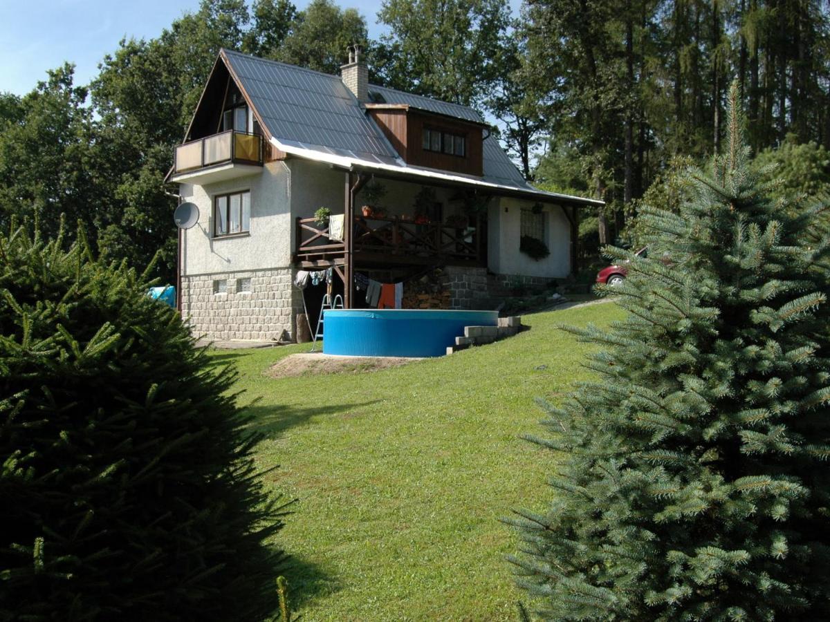 Willa House With The Pool And Fenced Garden Hnanice  Zewnętrze zdjęcie
